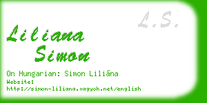 liliana simon business card