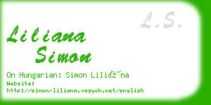 liliana simon business card